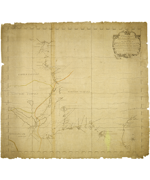 A Map of part of the Inland Country to the North Westt of Prince of Wale's Fort